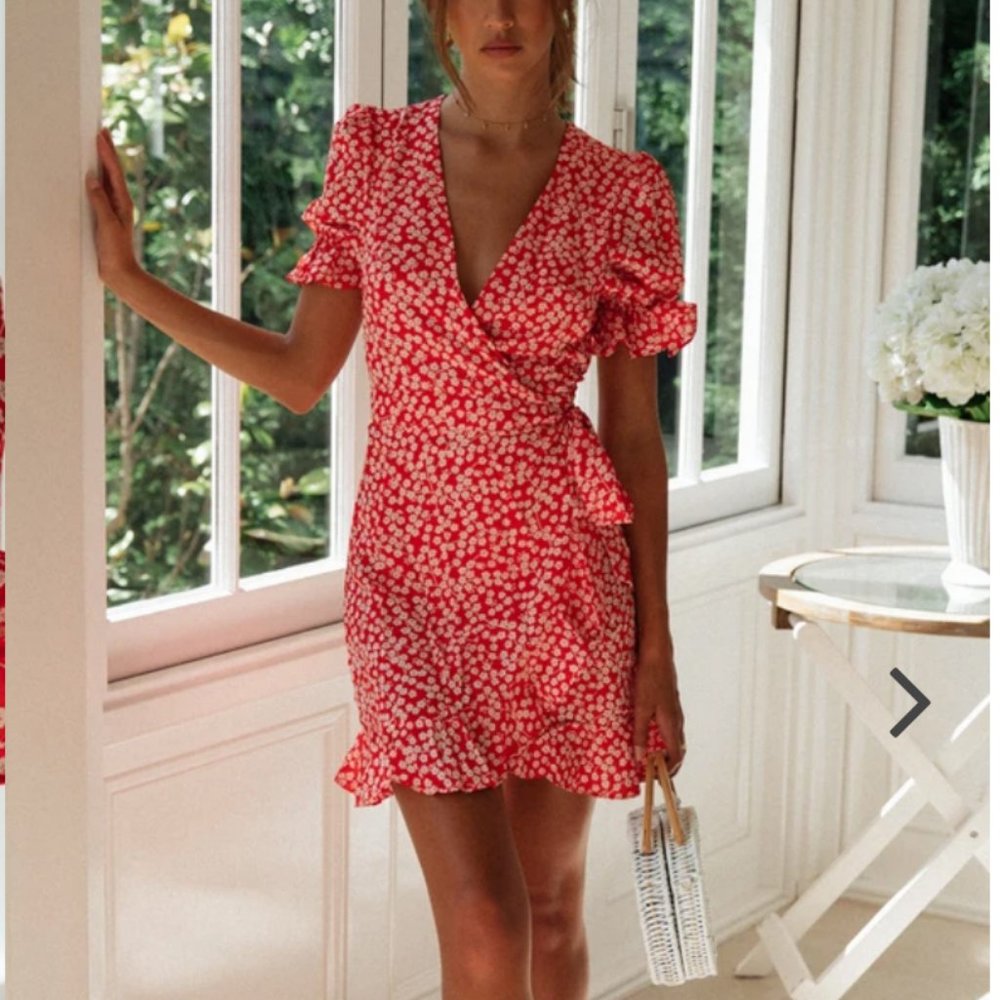 NILE DRESS (RED FLORAL)